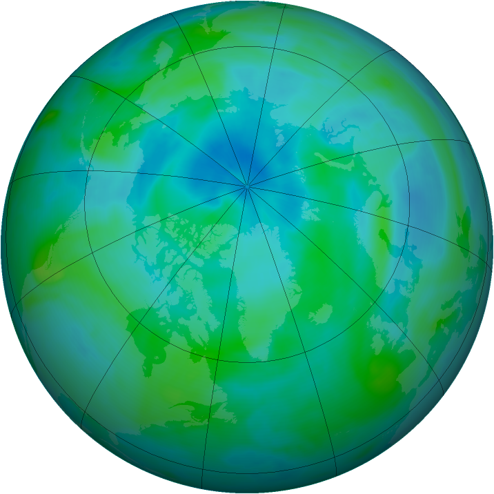 Arctic ozone map for 09 September 2005